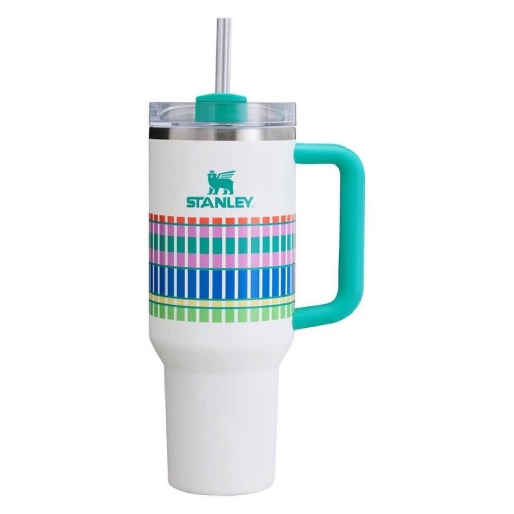 New in box Stanley Target Multicolor Summer Plaid Quencher H2O tumbler 40oz Teal